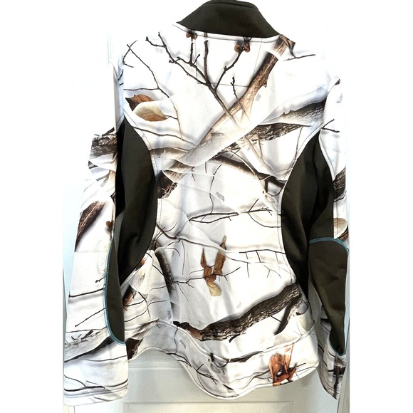 Huntworth White & Brown with leaves  & branches Long sleeve hoodie Size XL - Picture 4 of 12